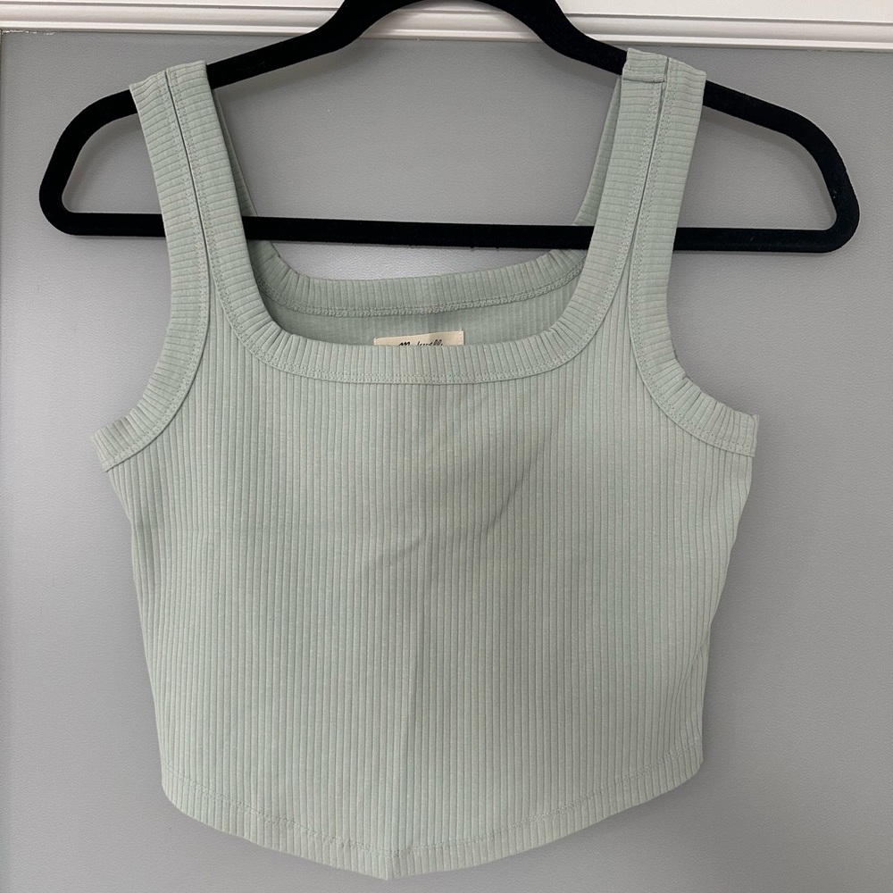 Madewell The Tailored Crop Tank in Sleekhold - Picture 2 of 8